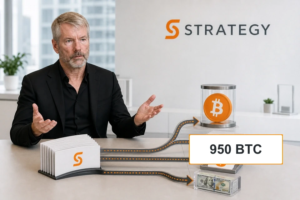 Strategy buys 950 BTC and repurchases $174M of STRC